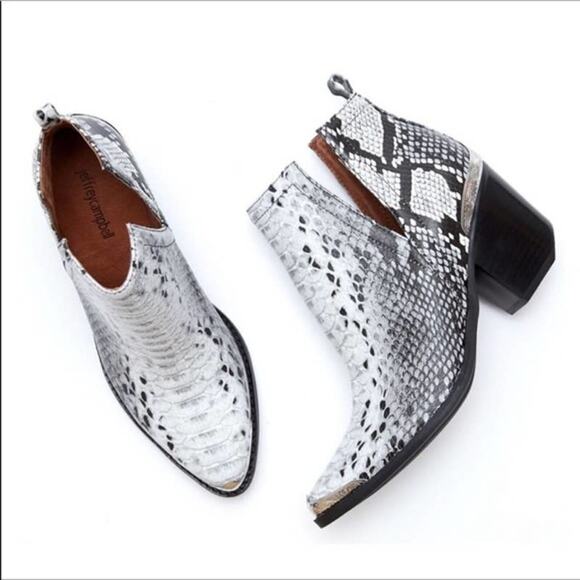 Jeffrey Campbell 6.5 Cromwell snakeskin booties - Picture 2 of 8
